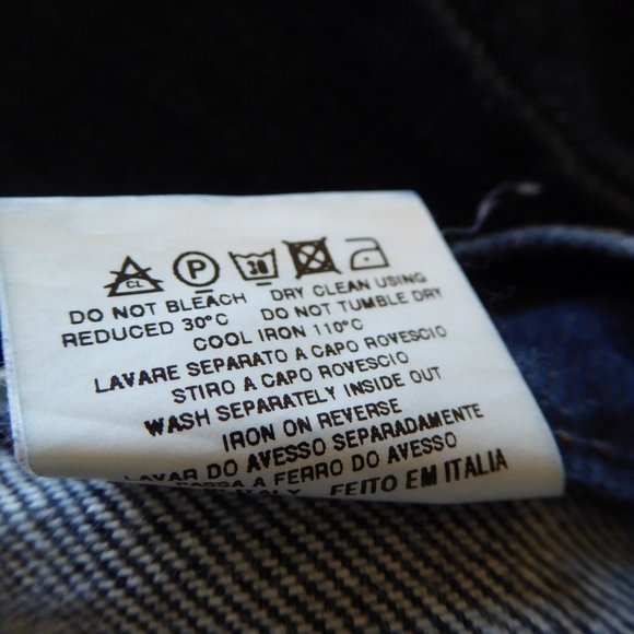 Moschino 26 Blue Vintage Mid-Rise Donna Jeans *Hemmed *Altered Straight Boot Cut - Picture 11 of 16